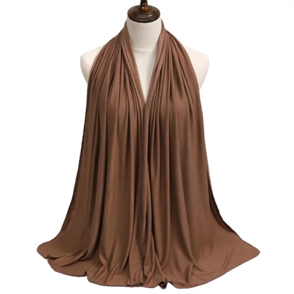 Hijab en Jersey de Coton Modal – Long Châle Doux & Respirant pour Femme – Image 5