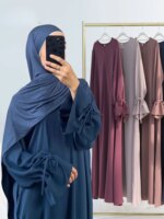 Robe musulmane élégante à lacets – Style Abaya Jalabiya 2025 – Image 6
