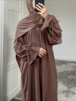 Robe musulmane élégante à lacets – Style Abaya Jalabiya 2025