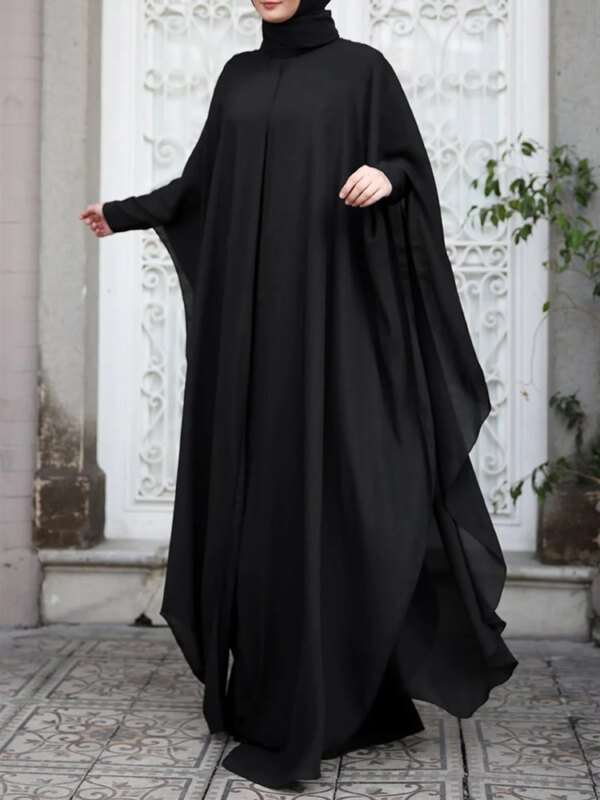 Robe Abaya en Mousseline Élégante – Style Moderne et Confort Luxe – Image 2