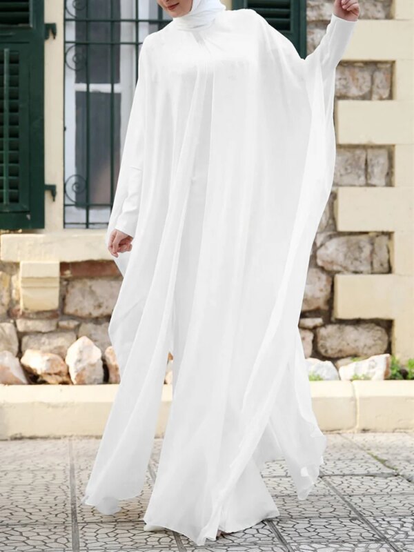 Robe Abaya en Mousseline Élégante – Style Moderne et Confort Luxe – Image 4