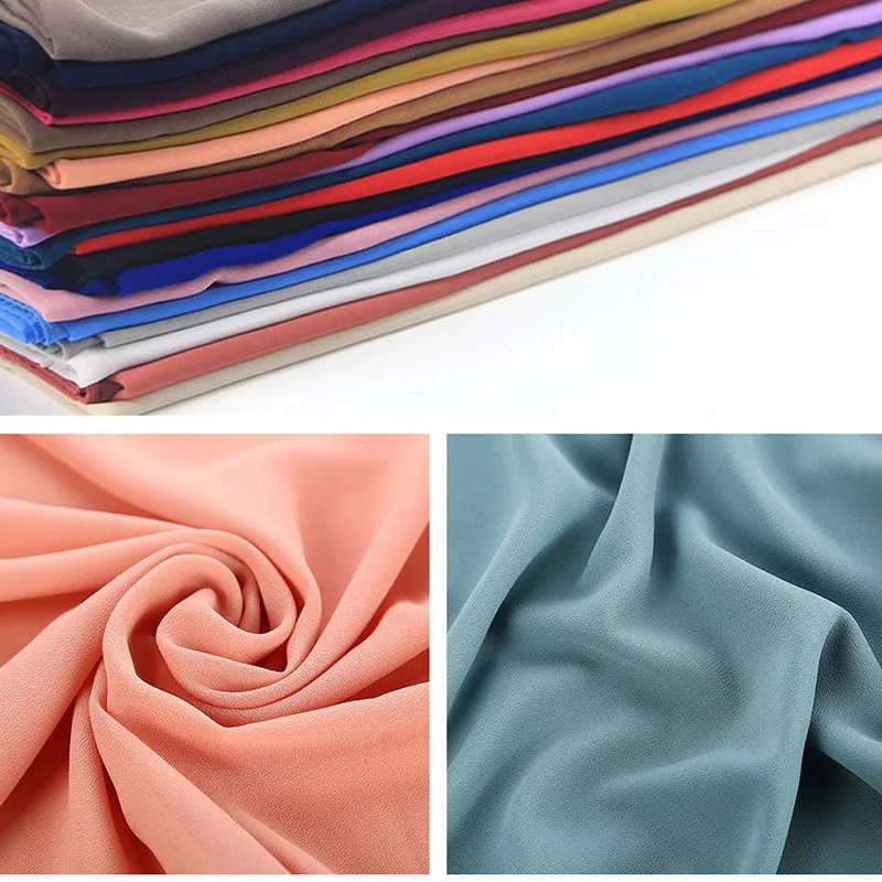 Hijab Femme Uni Mousseline Douce – Voile Long Élégant et Léger