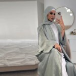 Brillant Abaya chauve-souris Satin