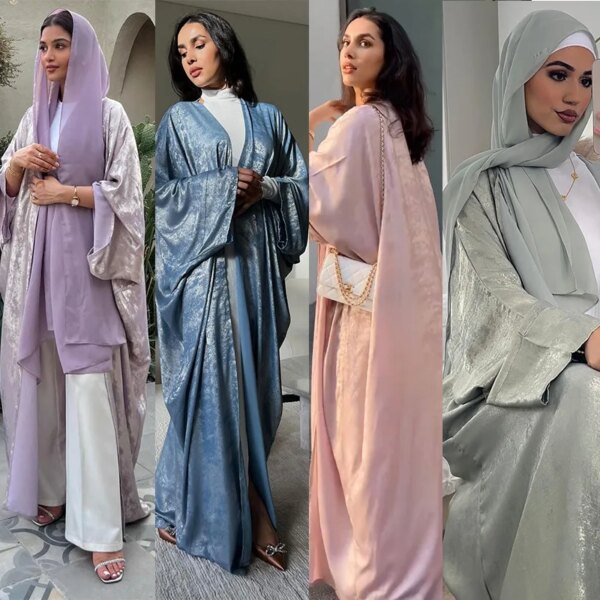 Brillant Abaya chauve-souris Satin – Image 4