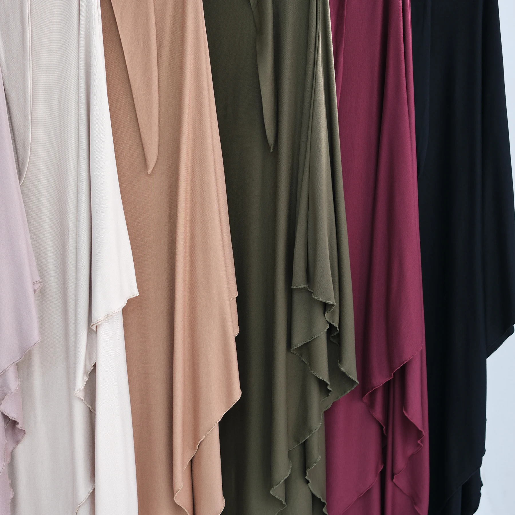 Khimar long en jersey coton – Hijab fluide pour femmes