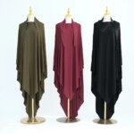 Khimar long en jersey coton – Hijab fluide pour femmes