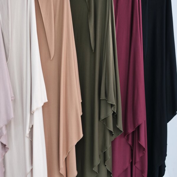 Khimar long en jersey coton – Hijab fluide pour femmes – Image 6