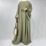 Abaya Jazz crêpe manches ballon – Image 2
