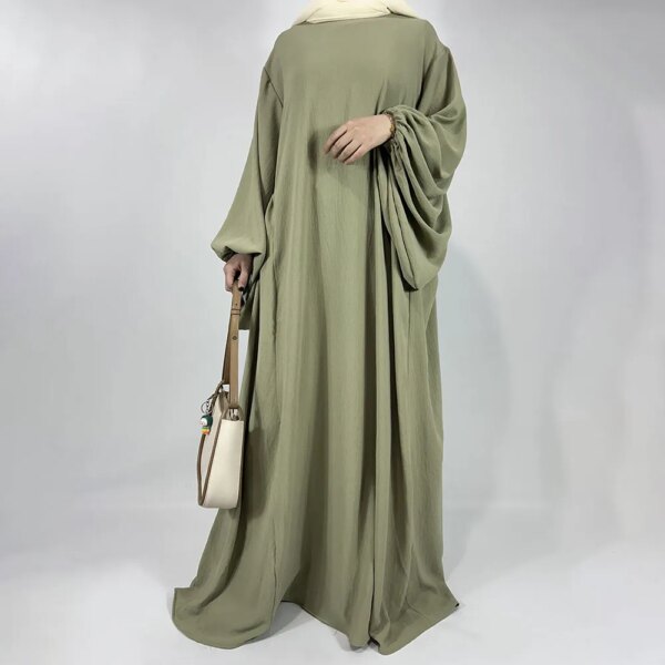 Abaya Jazz crêpe manches ballon – Image 2