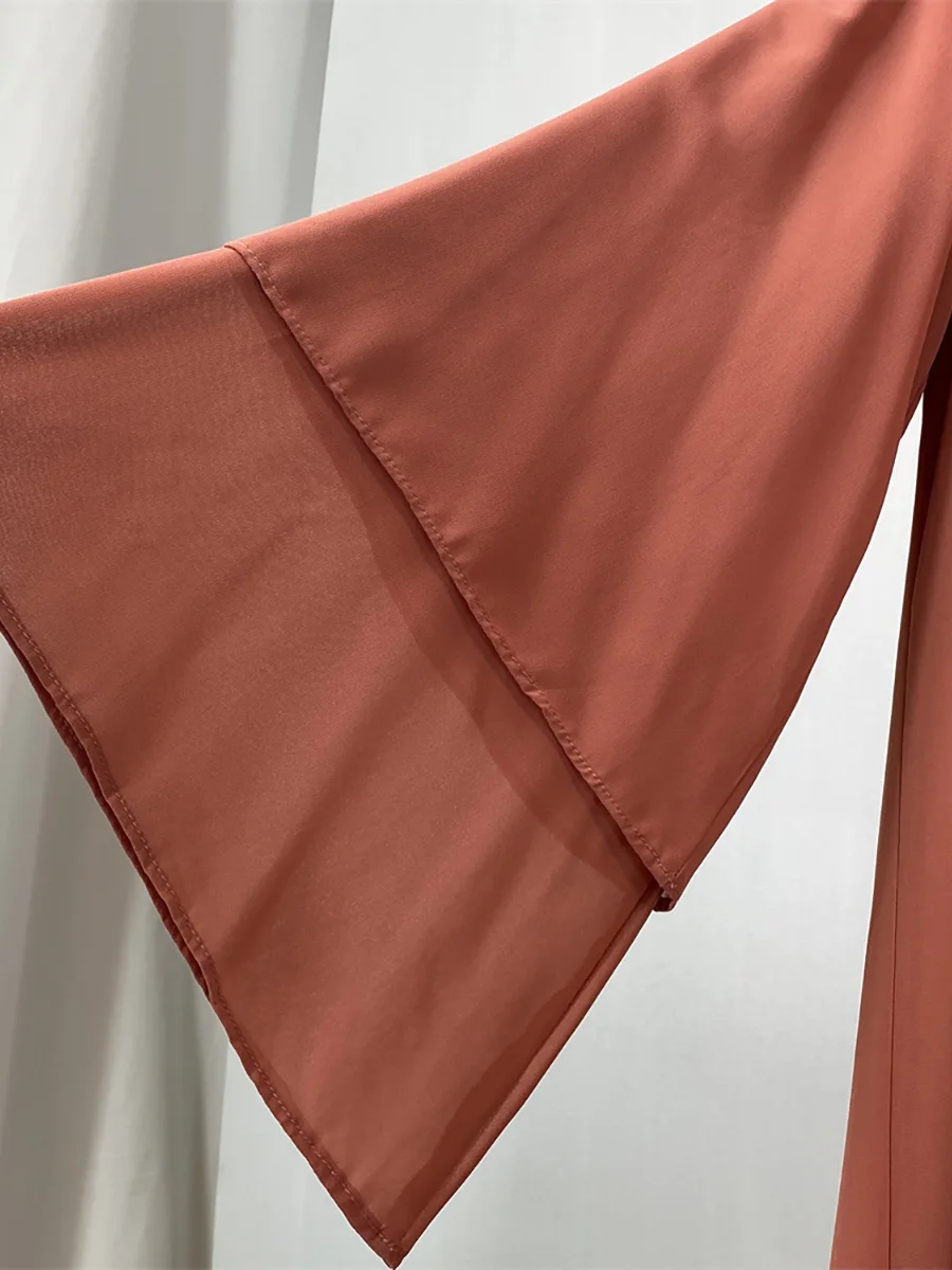 Abaya ouverte en mousseline – Caftan islamique élégant style Dubaï et Maroc