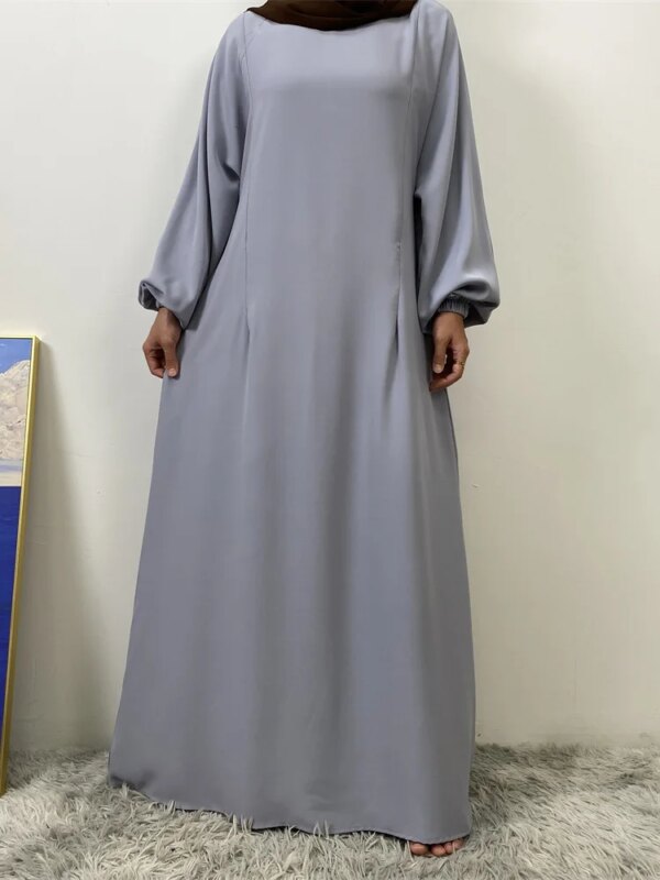 Abaya noire d’allaitement avec 2 zips – Robe musulmane fluide spéciale Eid et Ramadan – Image 4