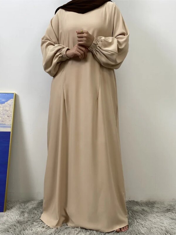 Abaya noire d’allaitement avec 2 zips – Robe musulmane fluide spéciale Eid et Ramadan – Image 5