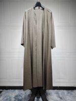 Kimono chauve-souris coton & lin – Robe musulmane ample style caftan Dubaï – Image 3
