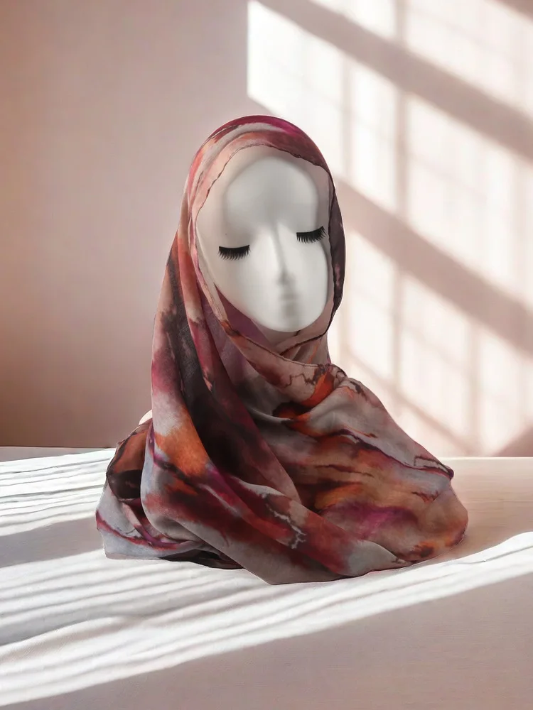 Hijab imprimé fleuri Modal léger doux coton