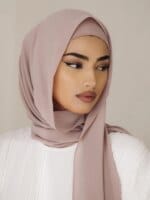 Ensemble 2 pièces en mousseline de soie, Hijab