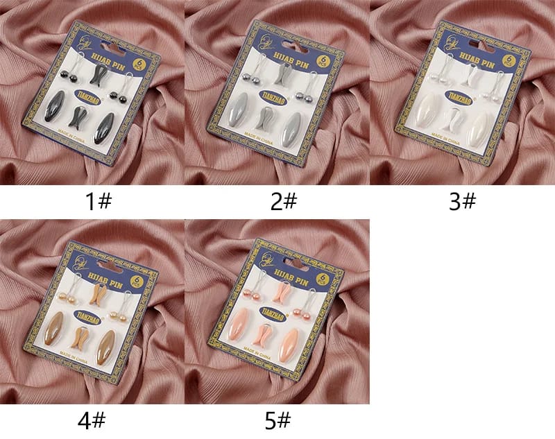 Épingles pour écharpe, couleur unie, Ellipse, broche de sécurité en plastique