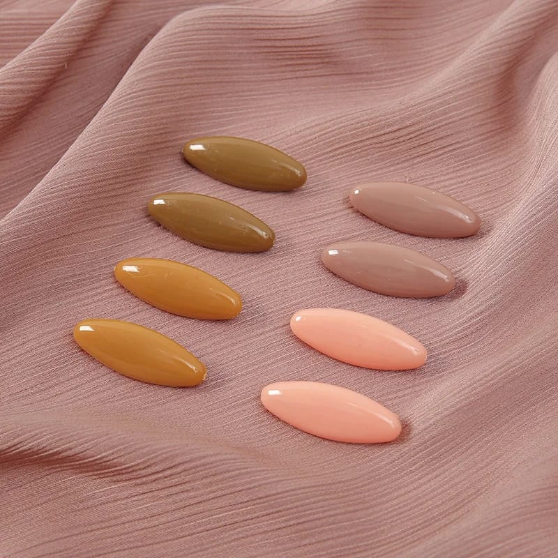 Épingles pour écharpe, couleur unie, Ellipse, broche de sécurité en plastique