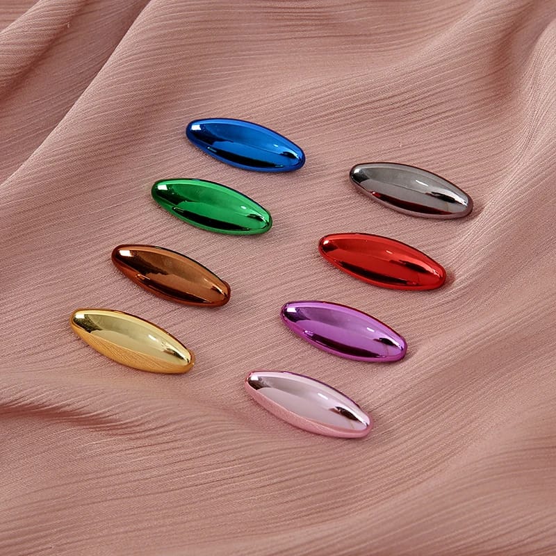 Épingles pour écharpe, couleur unie, Ellipse, broche de sécurité en plastique