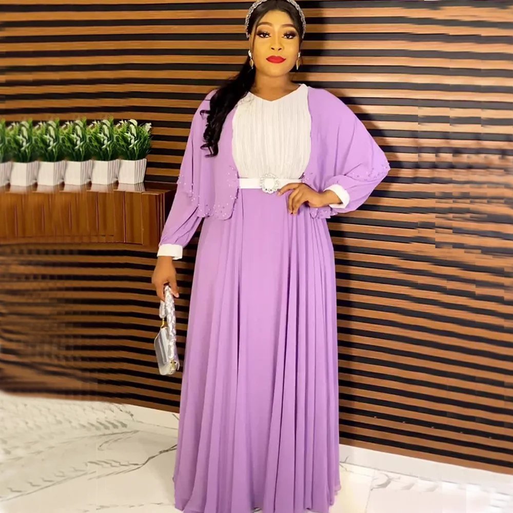 Robe Longue de Soirée en Mousseline de Soie, Grande Taille, 2025 Robe Longue de Soirée en Mousseline de Soie, Grande Taille, 2025