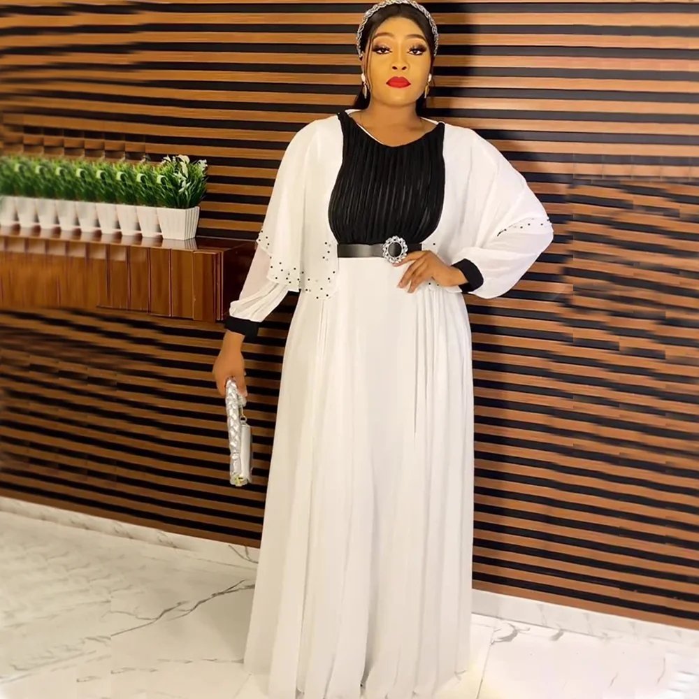 Robe Longue de Soirée en Mousseline de Soie, Grande Taille, 2025 Robe Longue de Soirée en Mousseline de Soie, Grande Taille, 2025