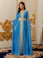 Abaya caftan en dentelle ethnique marocain – Image 6