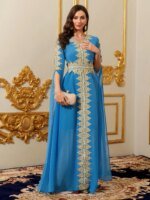 Abaya caftan en dentelle ethnique marocain – Image 5