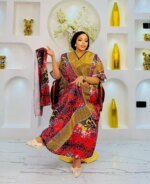 Robe  ample pour femmes/dames, maxi, imprimé, manches courtes – Image 5