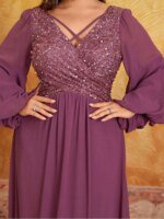 Robe de Soirée à Paillettes, Manches sulf – Image 4