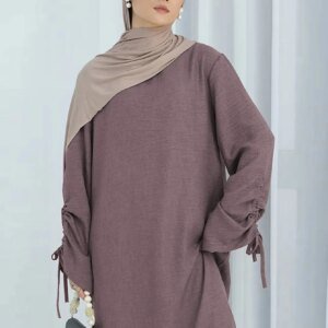 Abaya à lacets manches maroc décontracté