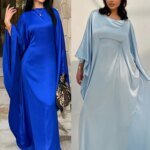 Abaya en Satin corporelle pour Femme