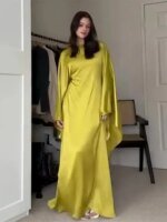 Abaya en Satin corporelle pour Femme – Image 5