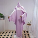 Abaya 2 pièces pour femmes, Jilbab islamique avec vêtements Hijab – Image 3