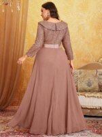 Robe longues luxueux en mousseline de soie – Image 3