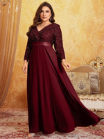 Robe longues luxueux en mousseline de soie – Image 9