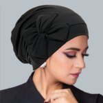 Hijab chapeau nœud papillon Turban – Image 3
