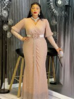 Robes Maxi de luxe à paillettes, manches longues – Image 3