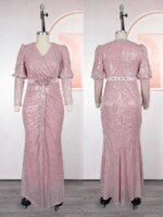 Robes Maxi de luxe à paillettes, manches longues – Image 5