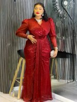 Robes Maxi de luxe à paillettes, manches longues – Image 2