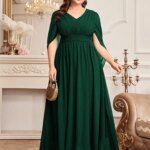 Robes monochromes à col en V,, ceinture ornée