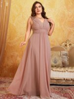 Unithorse Grande taille col en V sans manches buste froncé – Image 5