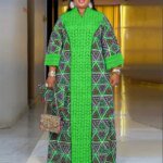 Robe bohème en col  v à manches longues ample longue – Image 4