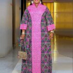 Robe bohème en col  v à manches longues ample longue