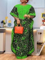 Robe Maxi longue Vintage manches chauve-souris – Image 2