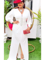 Robes Dashiki Ankara en Satin, Maxi – Image 3