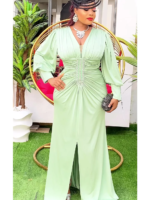 Robes Dashiki Ankara en Satin, Maxi – Image 2