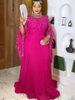 Robes Dashiki paillettes à manches longues élégante – Image 2