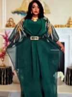 Ensemble 2 pièces Dashiki diamant grande taille femme Turquie – Image 3