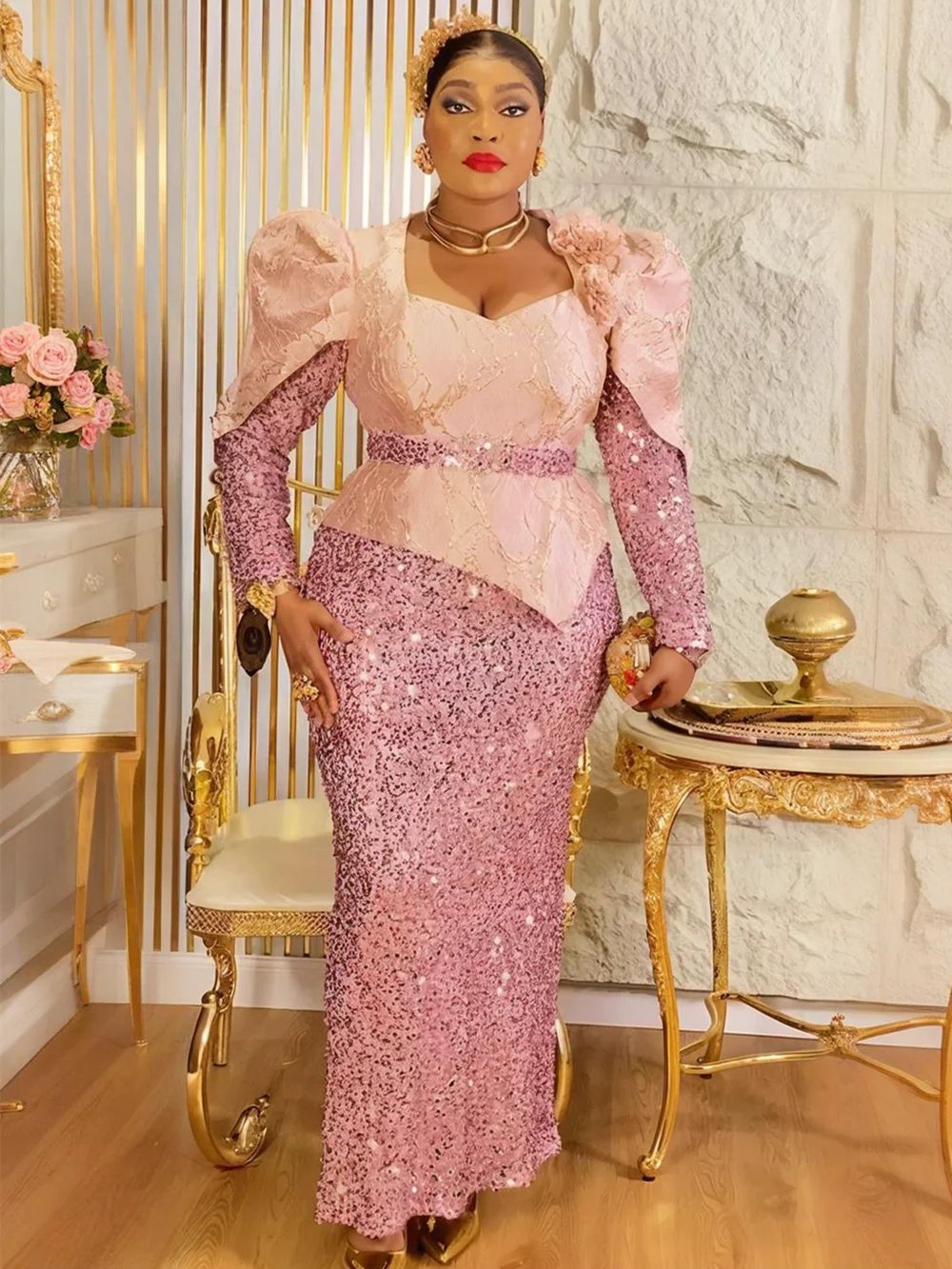 Robes africaines élégantes à paillettes, nouvelle collection 2026