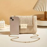 Sac en paille tissé élégant pour femmes – Image 4