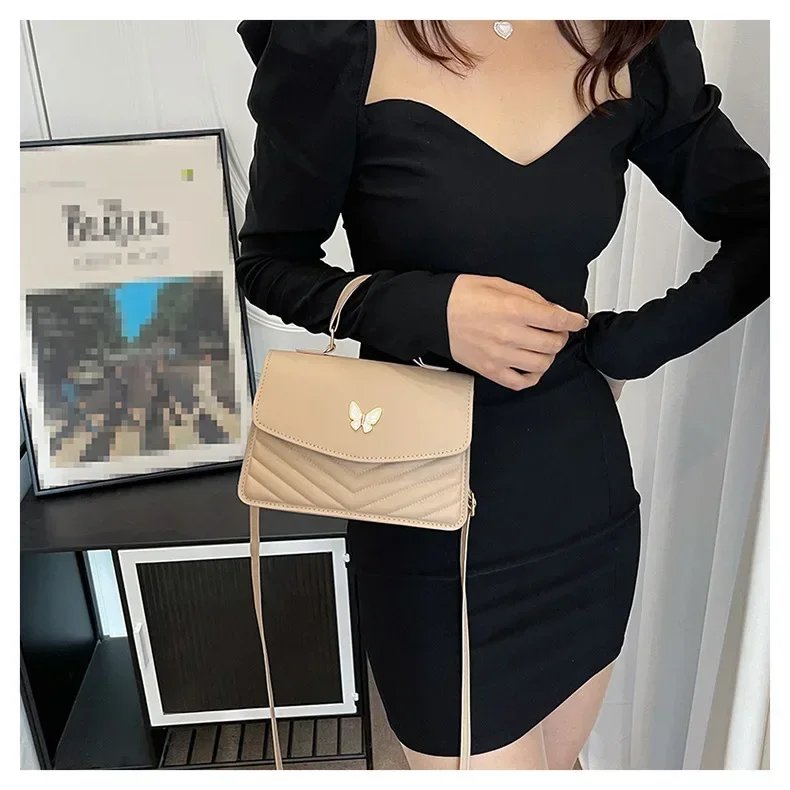 sac carré PU polyvalent et à la mode